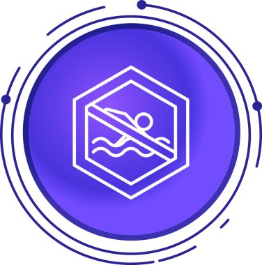 Yüzme havuzu simgesinin vektör illüstrasyonu