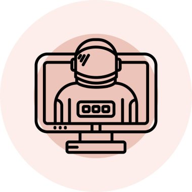 Beyaz arka planda polis memuru ikonu olan bir dizüstü bilgisayar. Renkli taslak konsepti. vektör.