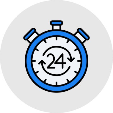 Saat. Web simgesi basit illüstrasyon