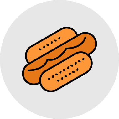 Ekmek. Web simgesi basit illüstrasyon