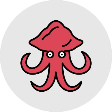 deniz ürünleri ikonu vektör illüstrasyon grafik tasarımı