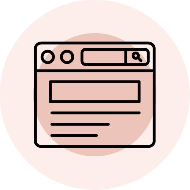 tarayıcı simgesi vektör illüstrasyonu