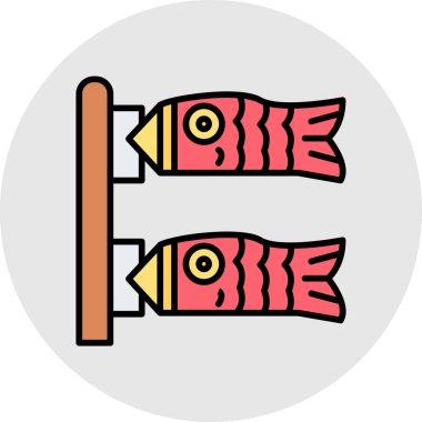 Bir balık simgesinin vektör çizimi