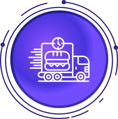 Römork simgesine sahip renkli araba beyaz arkaplanda izole edilmiş. Araba römorku işareti. Ulaşım ve karavan için nakliye ve karavan. gradyan rastgele dinamik şekiller.