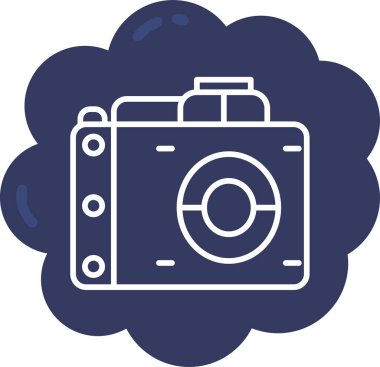Kamera. Web simgesi basit illüstrasyon