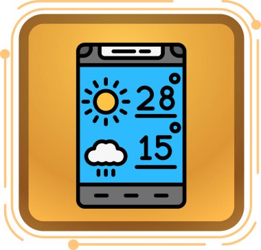 Beyaz arkaplanda izole edilmiş modada hava takvimi simgesi.