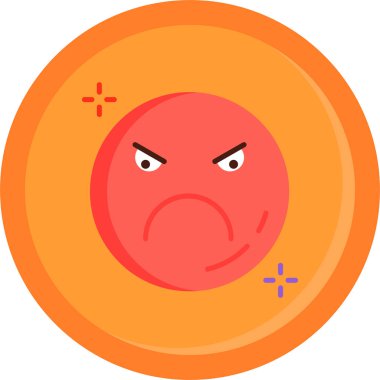 Yüz ifadesi simgeleri düz stil simgesi