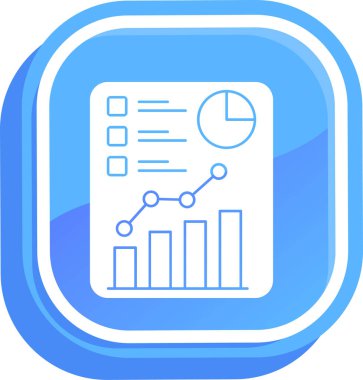 grafik çizelgesi simgesi, vektör illüstrasyonu
