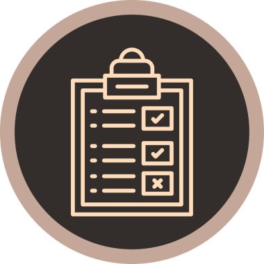 Kontrol listesi simgesi vektör illüstrasyonu