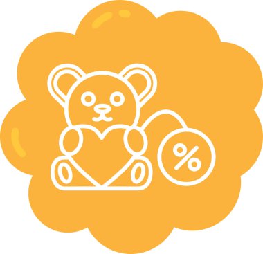 Ayı. Web simgesi basit illüstrasyon