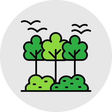 Vektör Ağacı Simgesi illüstrasyonu