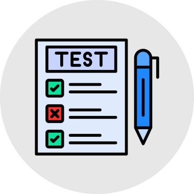Moda Biçimli İzole Arkaplanda Kontrol Listesi Simgesi