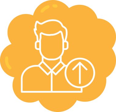 İş adamı. Web simgesi basit illüstrasyon