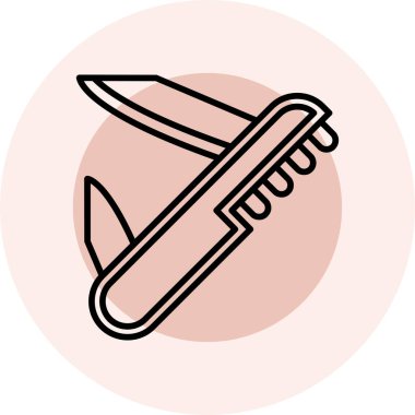 Bıçak. Web simgesi basit illüstrasyon