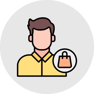 alışveriş simgesi vektör illüstrasyonu