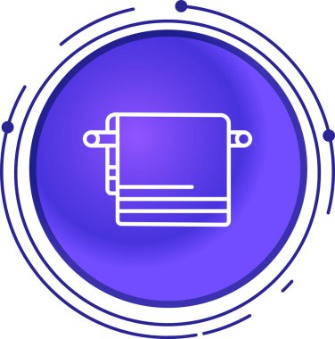 Uzun gölgeli beyaz çizgi pil simgesi. akümülatör pil enerji gücü ve elektrik sembolü. Mavi daire düğmesi. vektör illüstrasyonu