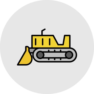 Kazı ikonu. Web için buldoator vektör simgelerinin özet çizimi