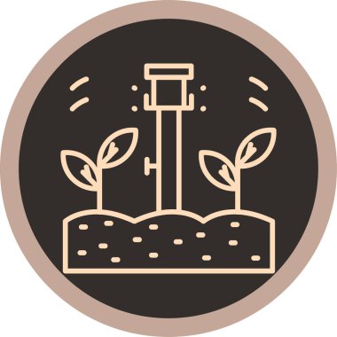 Bitki simgesinin vektör illüstrasyonu