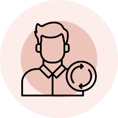 Avatar simgesi, sosyal medya simgesi olan adam, kişi avatar vektör tasarımı