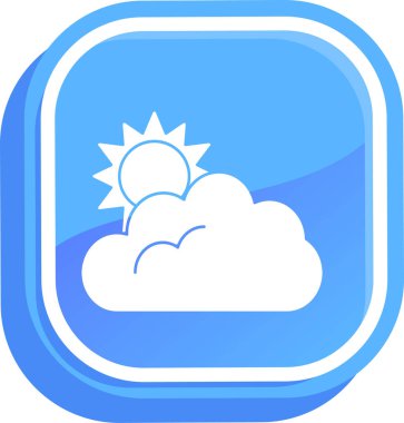 Bulut. Web simgesi basit illüstrasyon