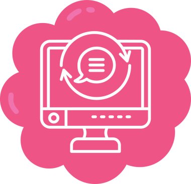 Bulut. Web simgesi basit illüstrasyon