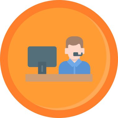 iş düz vektör simgesi