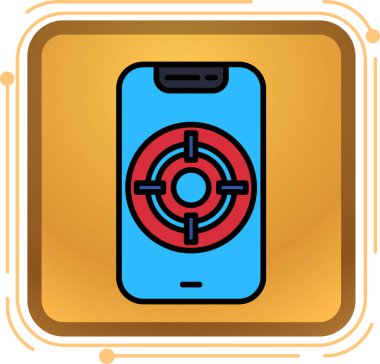 Akıllı telefon. Web simgesi basit illüstrasyon