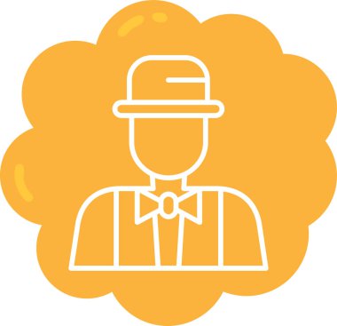 Adamım. Web simgesi basit illüstrasyon