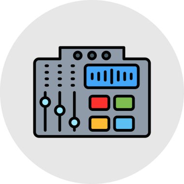 ses denetimi simgesi renk dış hat vektörü