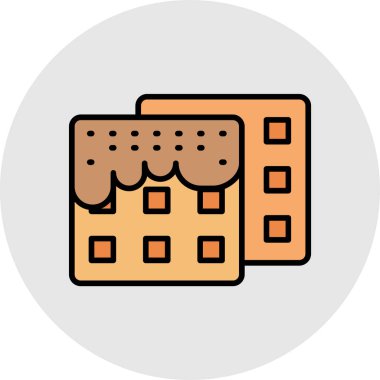 Bir çantanın karikatür simgesinin vektör çizimi