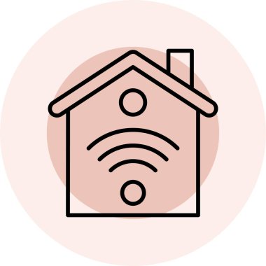 Kablosuz. Web simgesi basit illüstrasyon