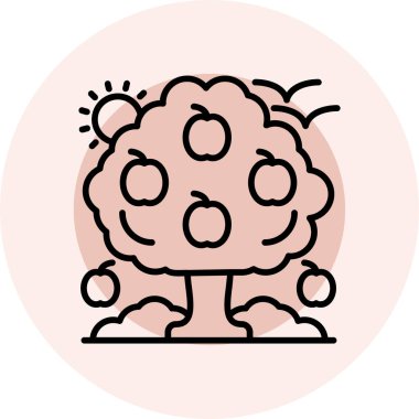 Beyin. Web simgesi basit illüstrasyon