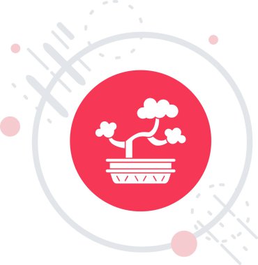 Çömlek simgesindeki çizgi bitkisi beyaz arkaplanda izole edilmiş. Tencereye koy. Saksı bitkisi işareti. Renkli taslak konsepti. vektör.