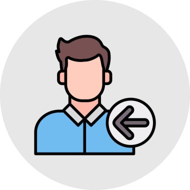 kullanıcı vektörü renk çizgisi simgesi