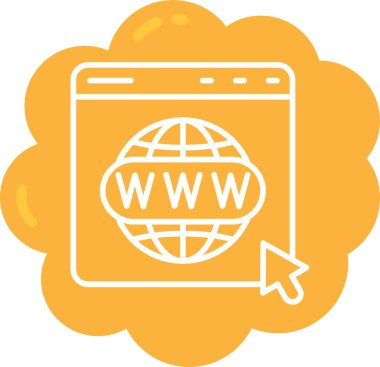 İnternet web simgesi basit tasarım