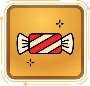 Şeker ikonu vektör illüstrasyonu