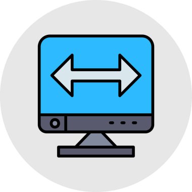 Bilgisayar. Web simgesi basit illüstrasyon