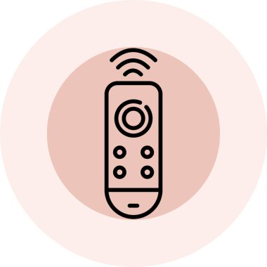 Uzaktan kumanda. Web simgesi basit illüstrasyon