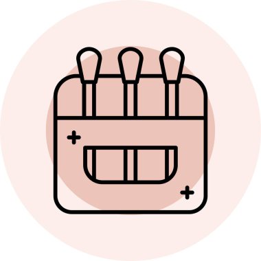 Basit vektör resimleme sırt çantası simgesi