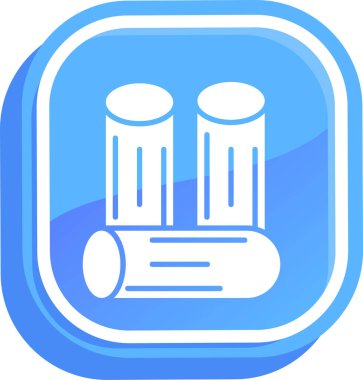 Mavi ve beyaz bir ikonun vektör illüstrasyonu