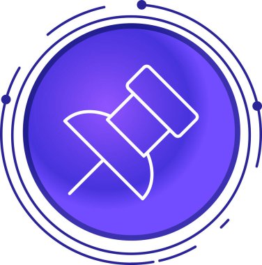 Beyaz arka planda mavi çizgi boyası ikonu izole edildi. vektör.