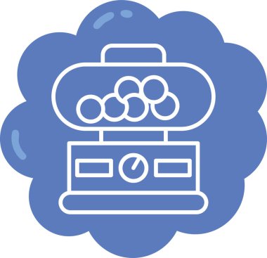 Bulut. Web simgesi basit illüstrasyon