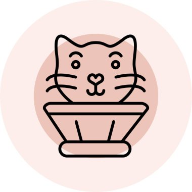 kedi simgesi vektör illüstrasyonu