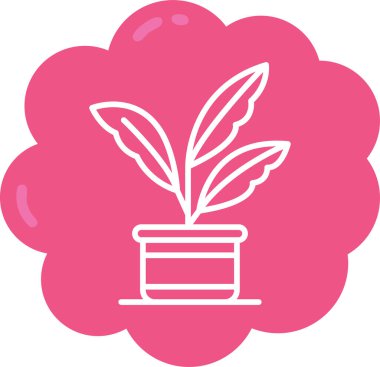 Bir pot simgesinin vektör illüstrasyonu