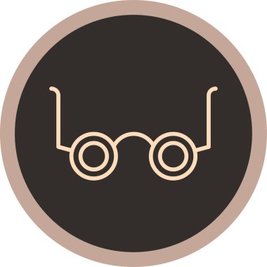 Gözlük. Web simgesi basit illüstrasyon