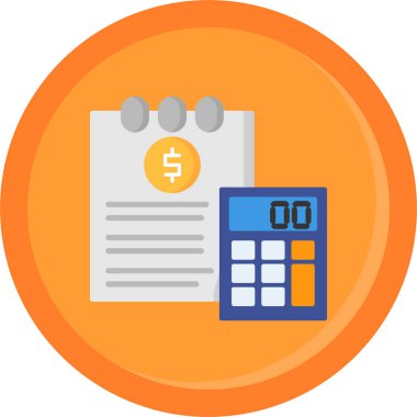 Hesap makinesi simgesi, vektör illüstrasyonu. düz tasarım biçimi