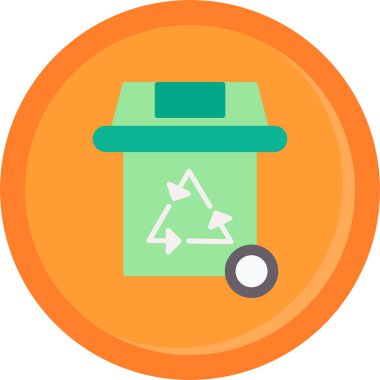 Geri dönüşüm. Web simgesi basit illüstrasyon