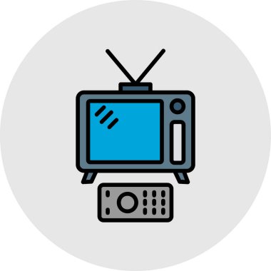 televizyon simgesi vektör illüstrasyonu