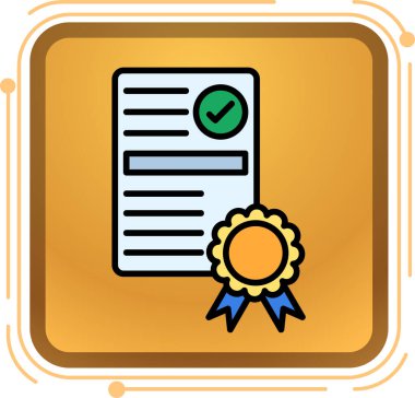 Moda biçimi izole edilmiş arkaplan sertifika simgesi