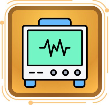 kardiyogram simgesi modada izole edilmiş arkaplan